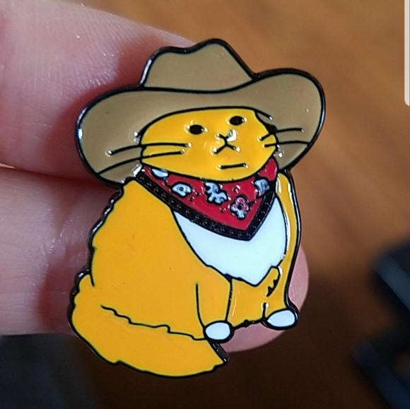 Jewelry - *2 for $13* Yeehaw Cowboy Ginger Kitty Cat Pin